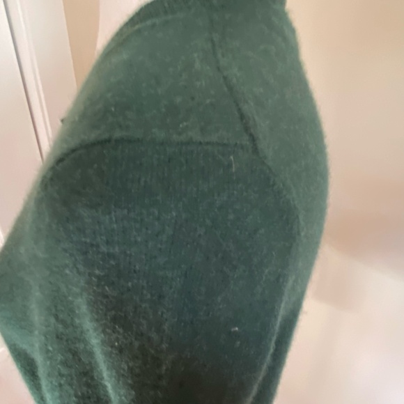 Lord & Taylor Dark Green Button Cashmere Long Sleeve Crew Neck Sweater- Sz-S - Picture 5 of 14
